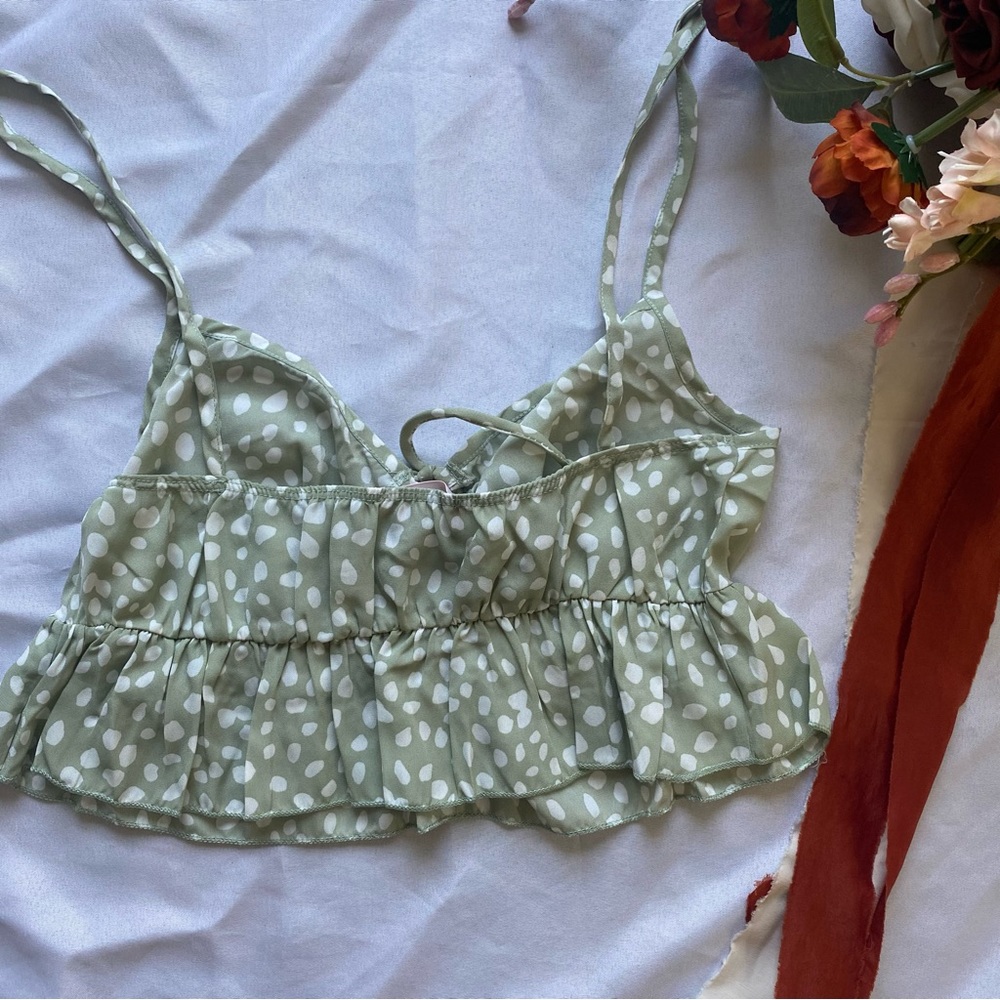 🌸Sage Croped Blouse🌸 - Picture 4 of 4